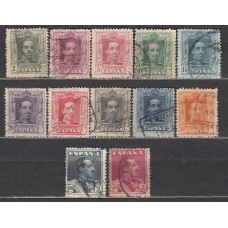 España Sueltos 1922 Edifil 310/22 usado - Serie Corta hasta el 4 Pta