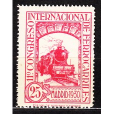 España Sueltos 1930 Edifil 475 ** Mnh Ferrocarriles