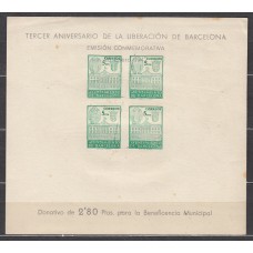 Barcelona Correo 1942 Edifil 39s (*) Mng Liberación de Barcelona