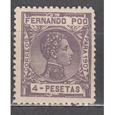 Fernando Poo Sueltos 1907 Edifil 165 ** Mnh