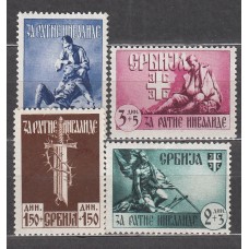 Serbia Ocupacion Alemana Correo Yvert 68/71 * Mh