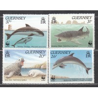 Guernsey - Correo 1990 Yvert 499/502 ** Mnh Fauna Marina 