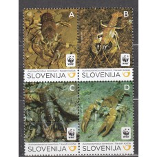 Eslovenia Correo 2010 Yvert 752/55 ** Mnh Fauna Marina - Crustaceos