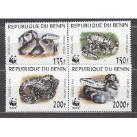 Benin Correo Yvert 898/901 ** Mnbh Fauna - Serpientes