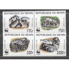 Benin Correo Yvert 898/901 ** Mnbh Fauna - Serpientes