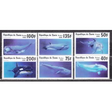 Benin - Correo Yvert 710CY/710DD ** Mnh Fauna Marina - Cetaceos