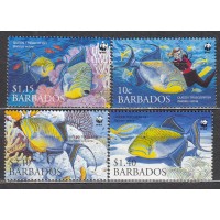 Barbados Correo 2006 Yvert 1157/60 ** Mnh Fauna Marina - Peces