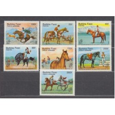 Burkina Faso - Correo Yvert 659/61 + Aereo 298/301 ** Mnh Deportes - Hipica - Caballos