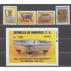 Honduras Aereo 1988 Yvert 729/32+ Hoja 39 ** Mnh