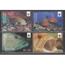 Aitutaki Correo Yvert 599/602 ** Mnh  Fauna Marina - Peces