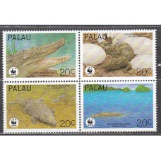 Palau - Correo 1994 Yvert 618/21 ** Mnh Fauna - Cocodrilos