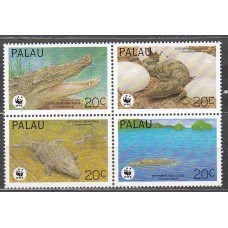 Palau - Correo 1994 Yvert 618/21 ** Mnh Fauna - Cocodrilos
