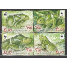 Fidji - Correo Yvert 1224/27 ** Mnh Fauna - Camaleones