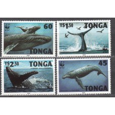 Tonga - Correo Yvert 1040/43 ** Mnh Fauna Marina - Cetaceos - Ballenas