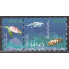 Samoa - Correo Yvert 1158/60 ** Mnh Fauna Marina - Peces - Tortuga