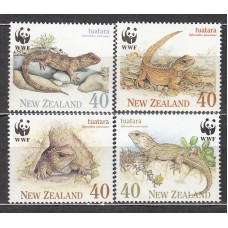 Nueva Zelanda - Correo 1991 Yvert 1104/1107 ** Mnh Fauna - Reptiles