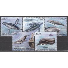 Burundi - Correo Yvert 1560/63+SH 229 ** Mnh Fauna Marina - Cetaceos - Ballenas