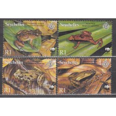 Seychelles - Correo Yvert 860/63 ** Mnh Fauna - Anfibios - Ranas