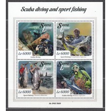 Sierra Leona - Correo Yvert 5621/24 ** Mnh Pesca - Fauna - Peces