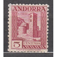 Andorra Española Sueltos 1931 Edifil 16d dentado 11½ * Mh con defecto