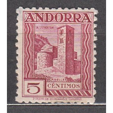 Andorra Española Sueltos 1931 Edifil 16d dentado 11½ * Mh con defecto