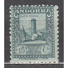 Andorra Española Sueltos 1931 Edifil 18d dentado 11½ * Mh