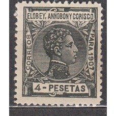 Elobey Sueltos 1907 Edifil 48 * Mh