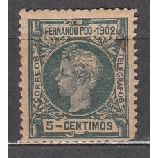 Fernando Poo Sueltos 1902 Edifil 110 * Mh
