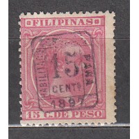 Filipinas Sueltos 1898 Edifil 130 F ** Mnh Manchas del tiempo
