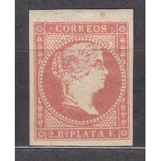 Antillas Sueltos 1857 Edifil 9 Mh Borde de Hoja - Defectos