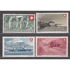 Suiza - Correo 1947 Yvert 437/40 * Mh