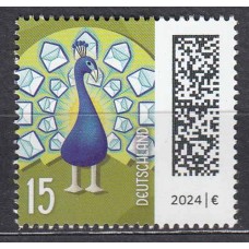Alemania Federal Correo 2024 Yvert 3626 ** Mnh Definitivo Pavo Real