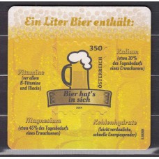 Austria Correo 2024 Yvert 3708 ** Mnh Posavasos de Cerveza