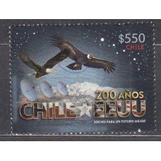 Chile Correo 2023 Yvert 2193 ** Mnh Relaciones Diplomaticas con Estados Unidos - Fauna - Aves
