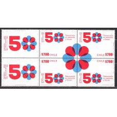 Chile Correo 2023 Yvert 2203/6 ** Mnh 50 Años Democracia