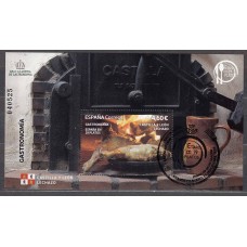 España II Centenario Correo 2024 Edifil 5776 usado  Gastronomia Castilla y León Lechazo