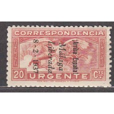 Locales Patrióticos Málaga 1937 Edifil 24 hi * Mh Sobrecarga Invertida