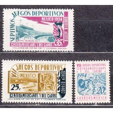 Mexico - Correo 1954 Yvert 645 + A 184/5 ** Mnh Deportes
