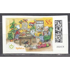 Alemania Federal Correo 2024 Yvert 3646 ** Mnh Navidad adhesivo de carnet