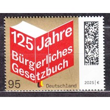 Alemania Federal Correo 2025 Yvert 3660 ** Mnh Codigo Civil Aleman