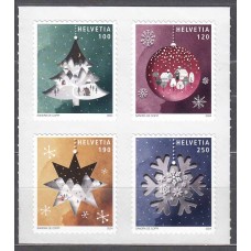 Suiza Correo 2024 Yvert 2855/58 ** Mnh Navidad adhesivo