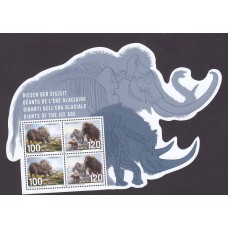Suiza Correo 2024 Yvert 2864 Hoja ** Mnh Gigantes de la edad de Hielo Hojita - Fauna