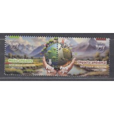 Upaep Peru 2024 Yvert 2295/96 ** Mnh Impacto Ambiental 