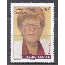 Andorra Francesa Correo 2024 Yvert 910 ** Mnh Carme Travesset