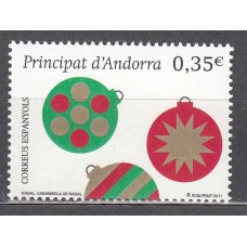 Andorra Española Correo 2011 Edifil 390 ** Mnh Navidad