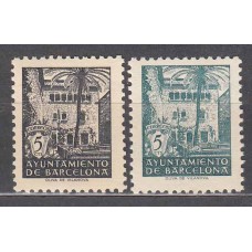 Barcelona Correo 1945 Edifil NE 27/8 SH ** Mnh Liberación de Barcelona