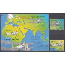 Macao Correo Yvert 944/45+Hoja 73 ** Mnh  Avión