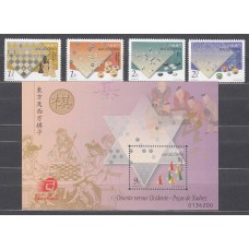 Macao Correo Yvert 1000/1003+Hoja 92 ** Mnh Ajedrez