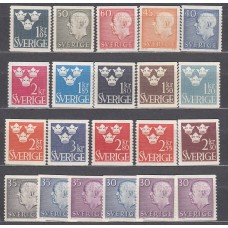 Suecia - Correo 1961 Yvert 464/68+470/76c+478/80 ** Mnh