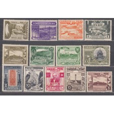 Peru Aereo Yvert 49/61 * Mh Manchas del Tiempo